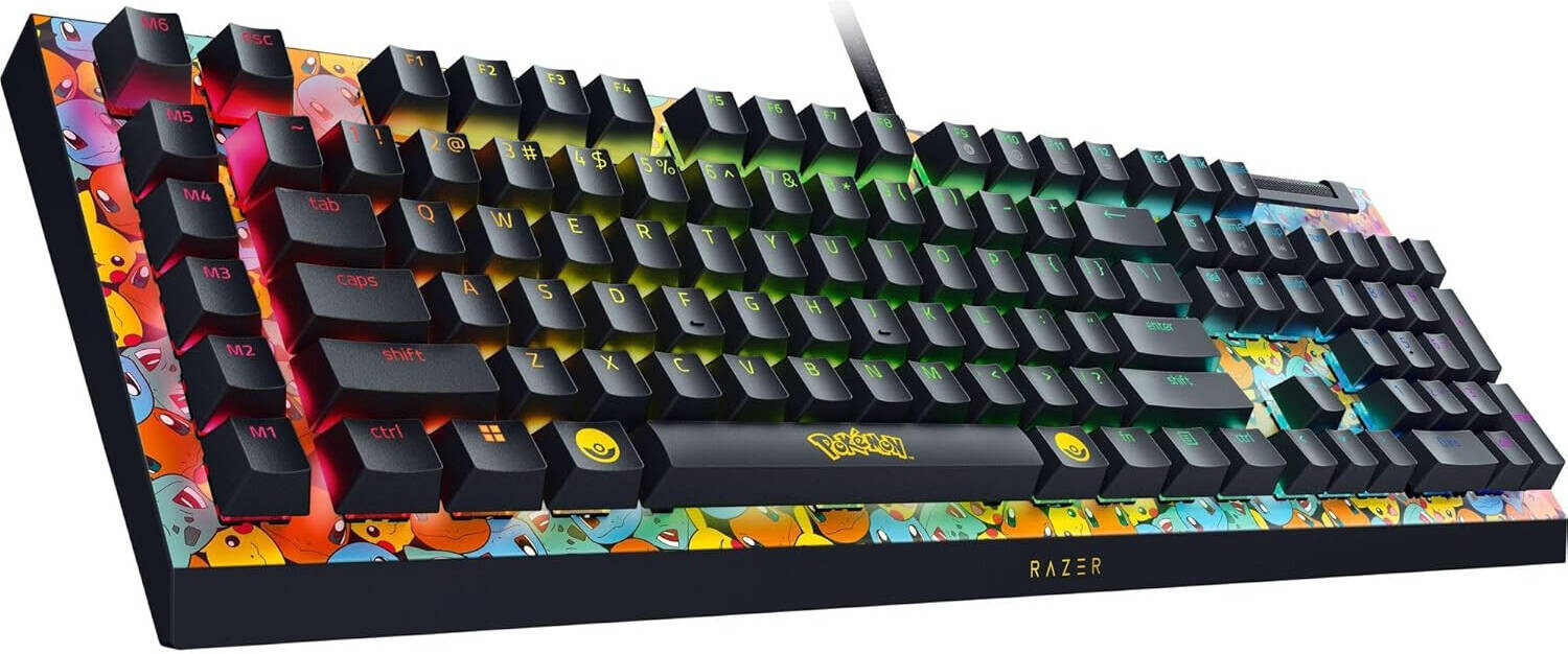 Razer BlackWidow V4 X - Mechanical Gaming Keyboard - Pokémon Kanto Starters Edition