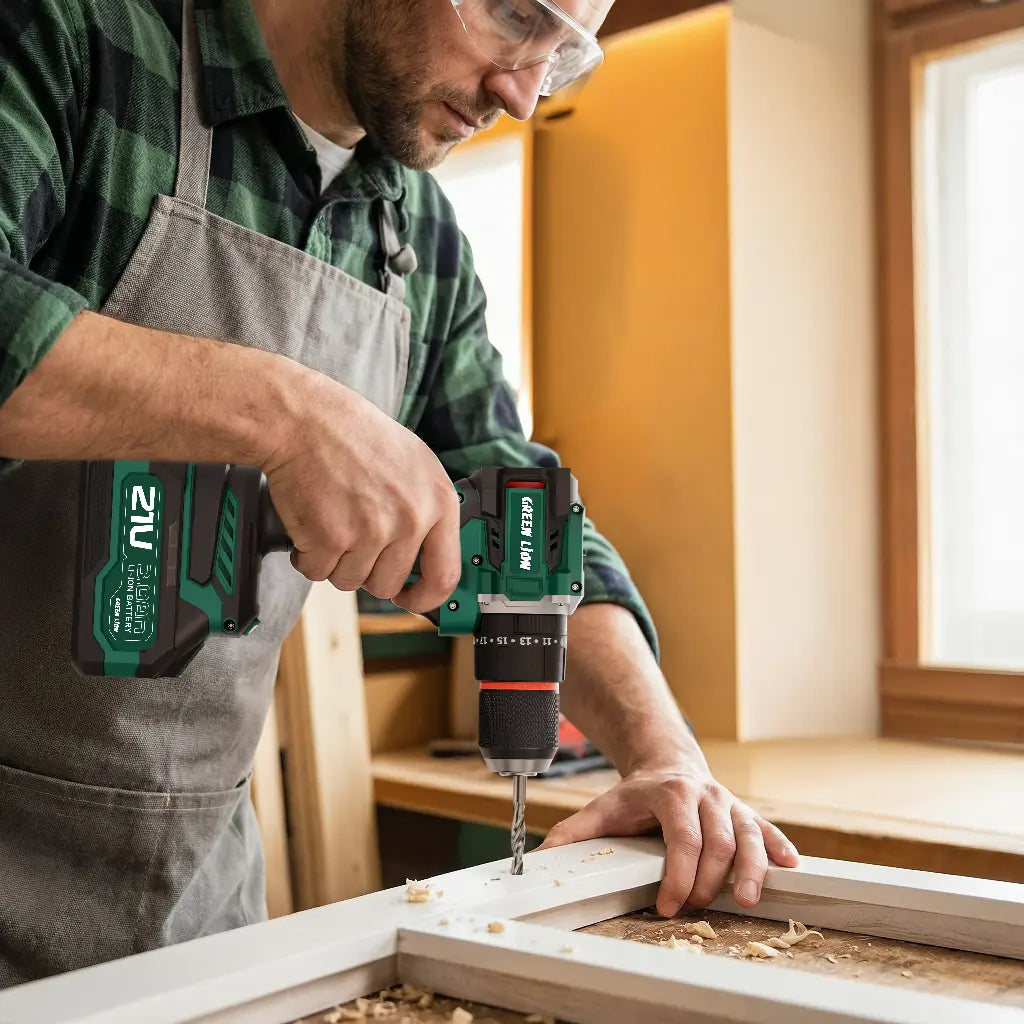 Green Lion GD-16 Pro Drive Cordless Hammer Drill - Green (3)