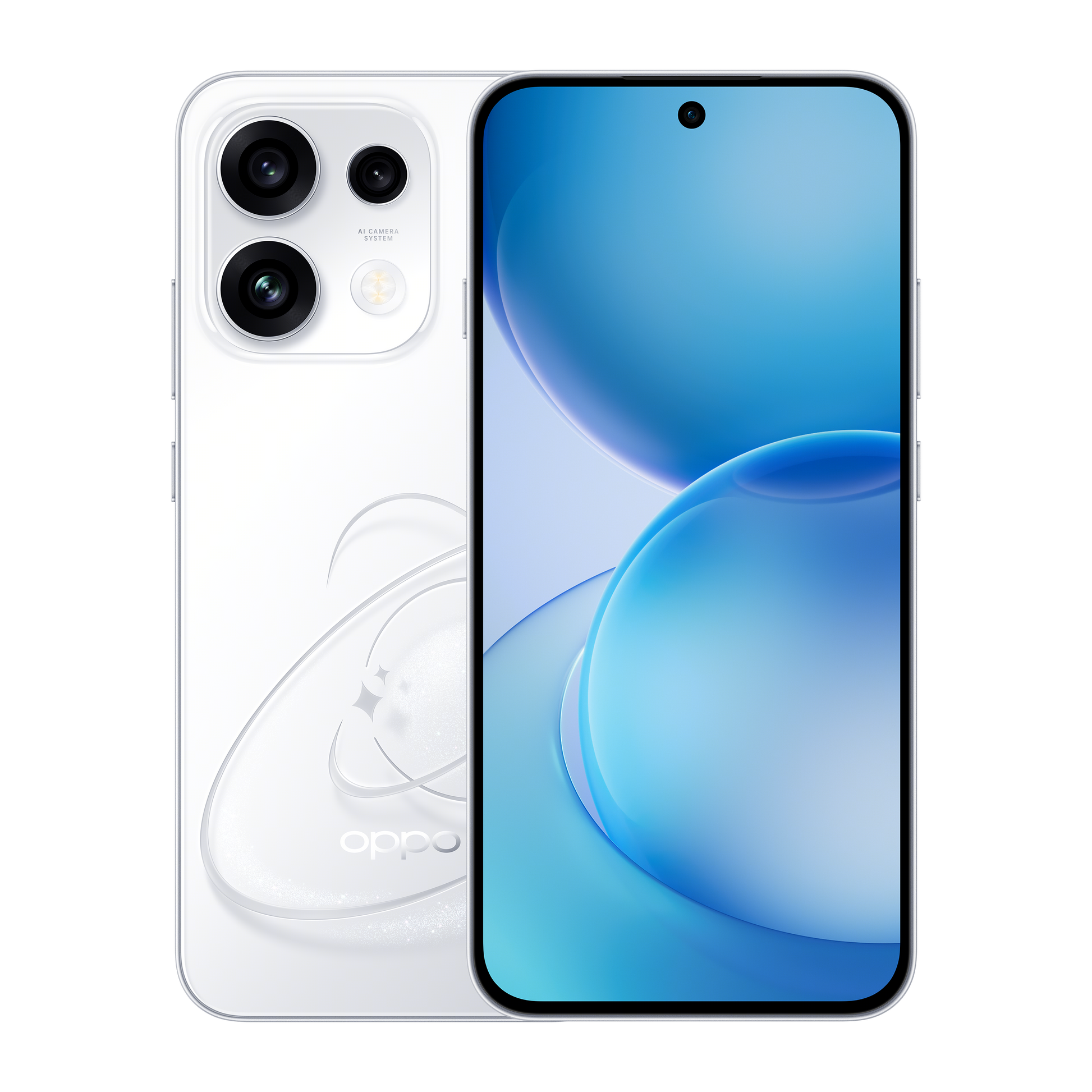 OPPO Reno16 F - Pop White front and back