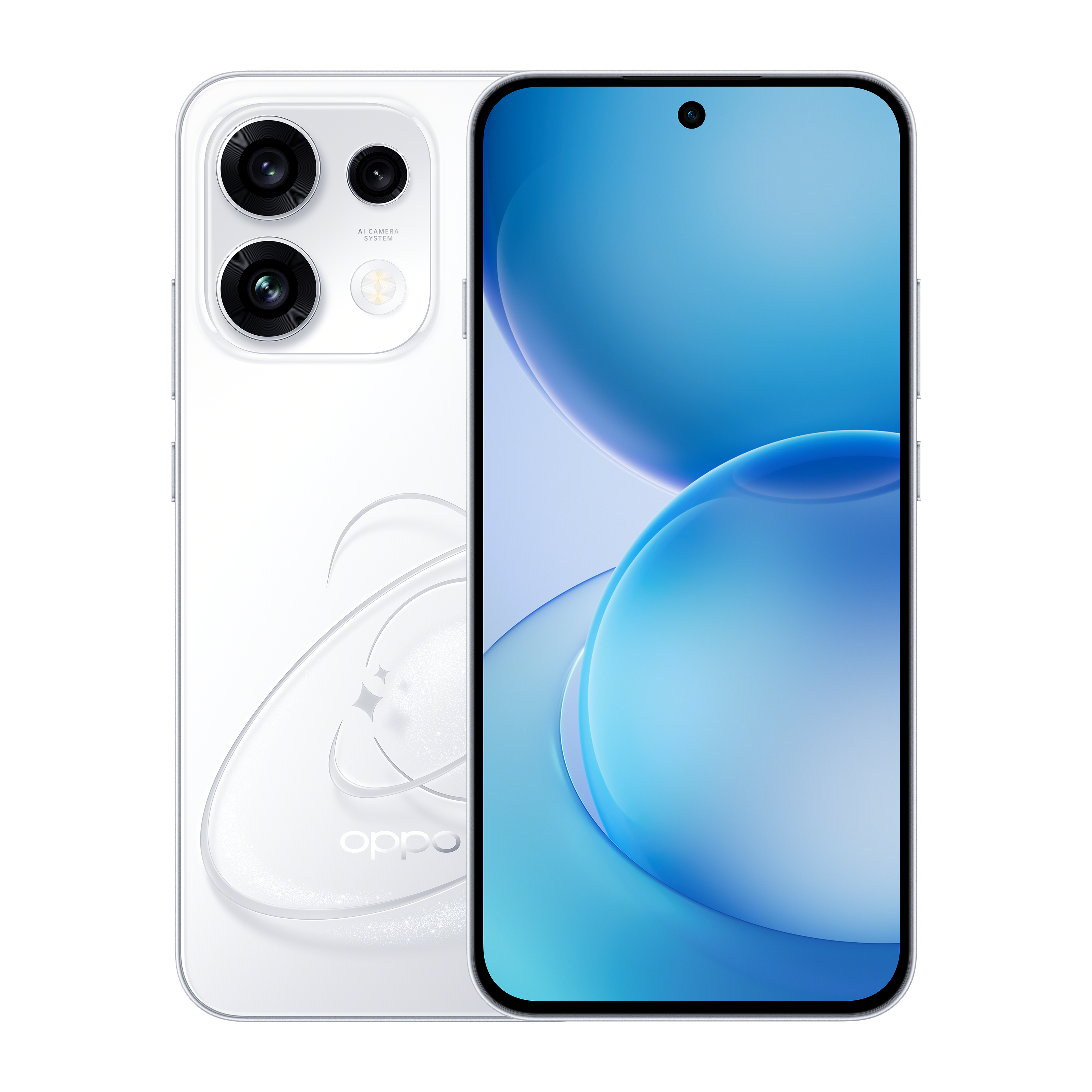 OPPO Reno16 F - Pop White front and back