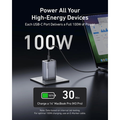 Anker Prime Charger (100W, 3 Ports, GaNPrime)