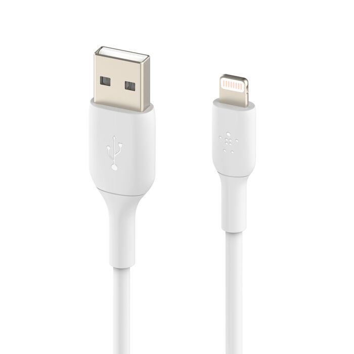 Belkin BoostCharge USB-A to Lightning Cable, 1M, White