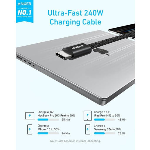 Anker Zolo USB-C to USB-C Cable (240W, Braided)