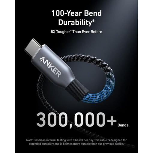 Anker Prime USB-C to USB-C Cable (240W, Upcycled-Braided)