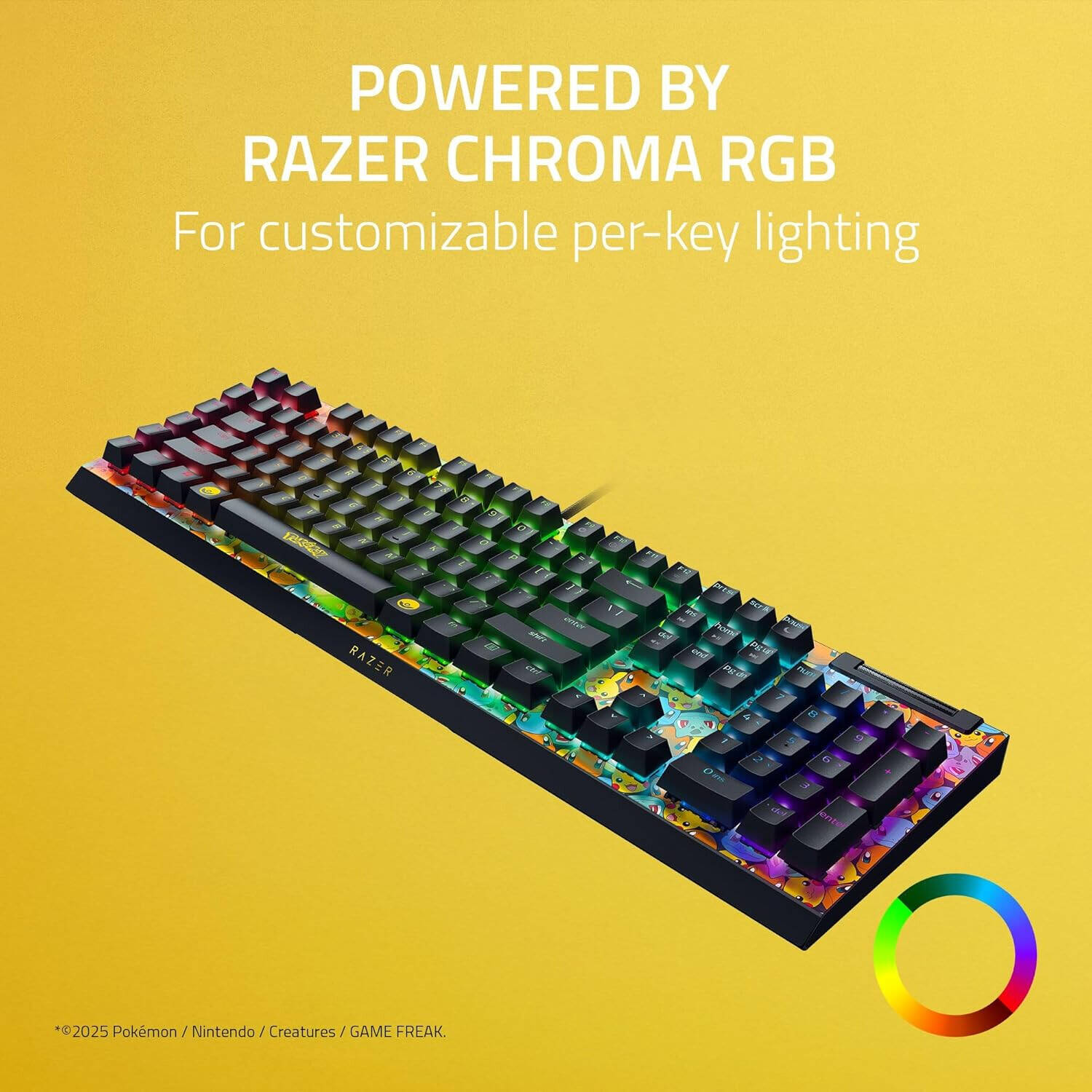 Razer BlackWidow V4 X - Mechanical Gaming Keyboard - Pokémon Kanto Starters Edition