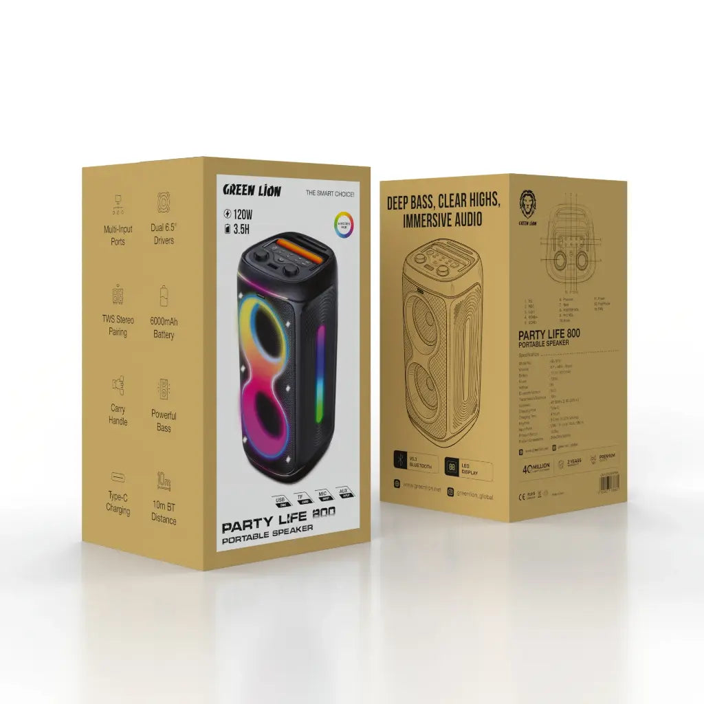 Green Lion Party Life 800 Speaker - Black (4)
