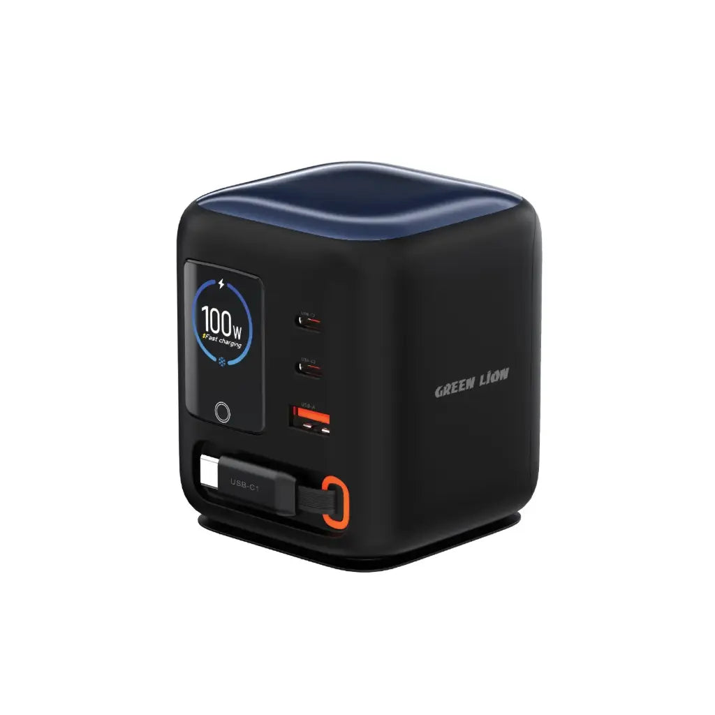 Green Lion Centurion 100W GaN Travel Adapter - Black