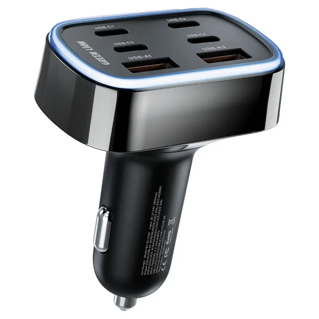 Green Lion High Drive Car Charger - Black