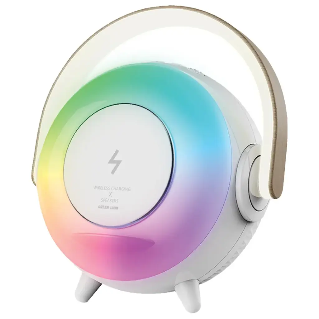 Green Lion Uranus Bluetooth Speaker with Table Lamp - White