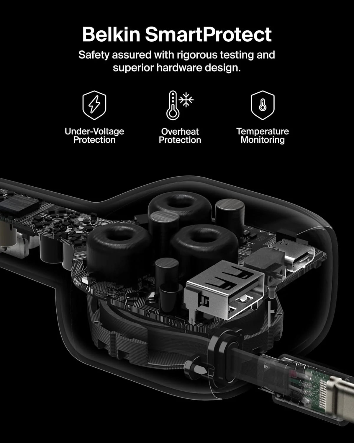 Belkin BoostCharge 75W 2 Port Retractable  Car Charger