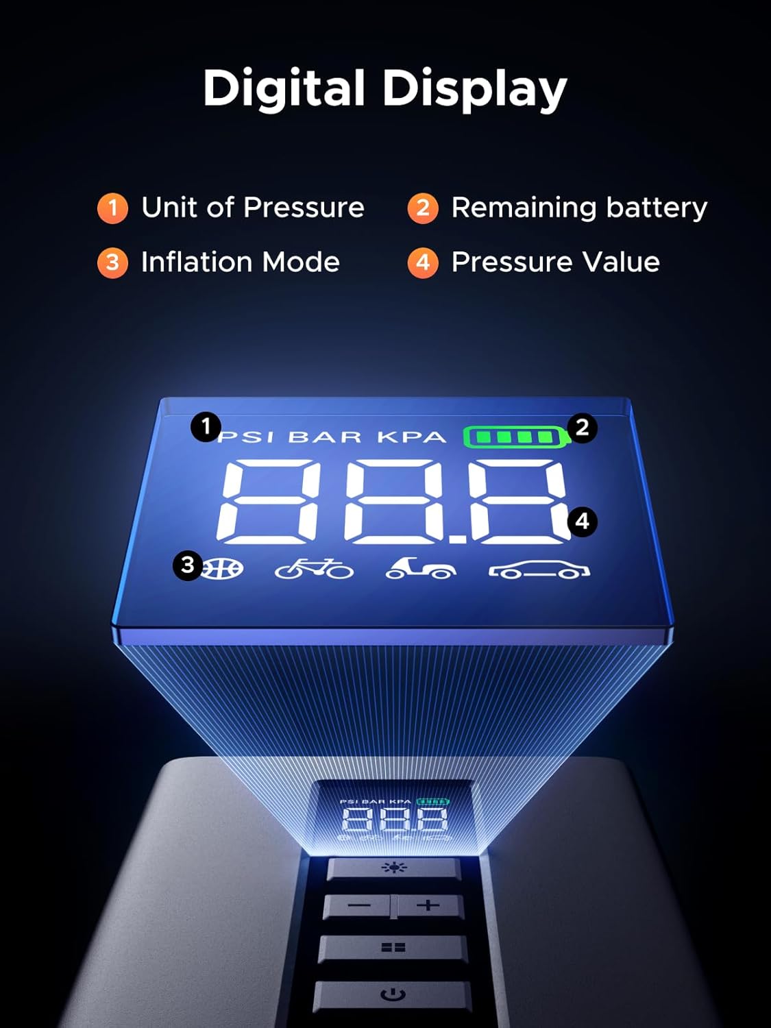 UGREEN Car Jump Starter with Air Compressor, Portable 12V Battery Booster 1000A Peak, 150 PSI Tire Inflator, Power Bank, 3-Mode LED Emergency Light