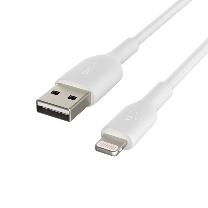 Belkin BoostCharge USB-A to Lightning Cable, 1M, White