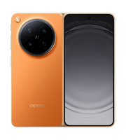 OPPO Find N6 - Blossom Orange front and back, plain background