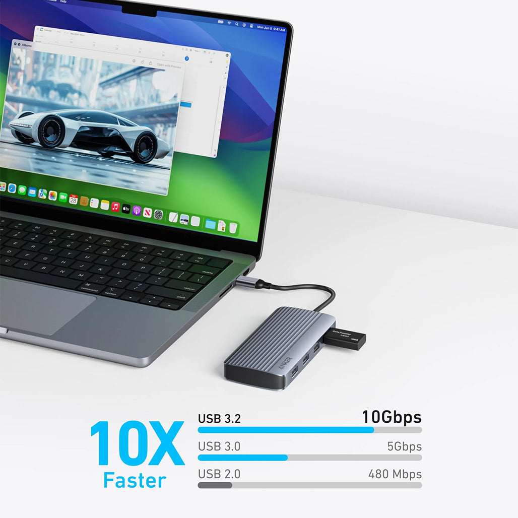 Anker 7-in-1 hub 10Gbps data transfer