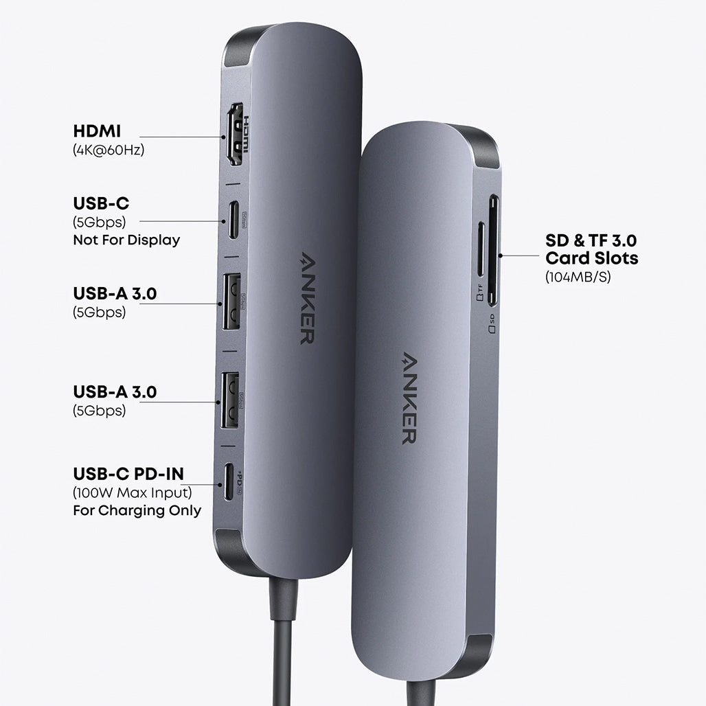 Anker Nano USB-C Hub ports