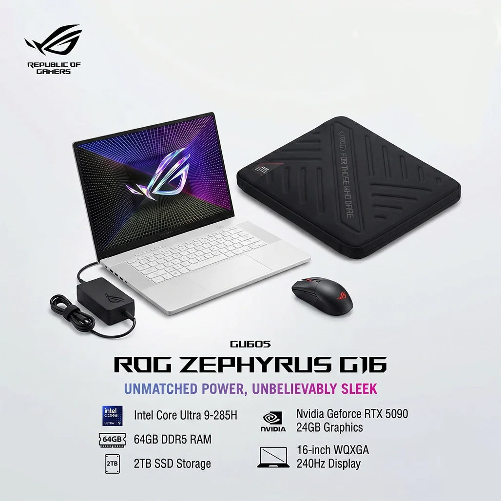 ASUS ROG Zephyrus G16 Gaming Laptop - Platinum White