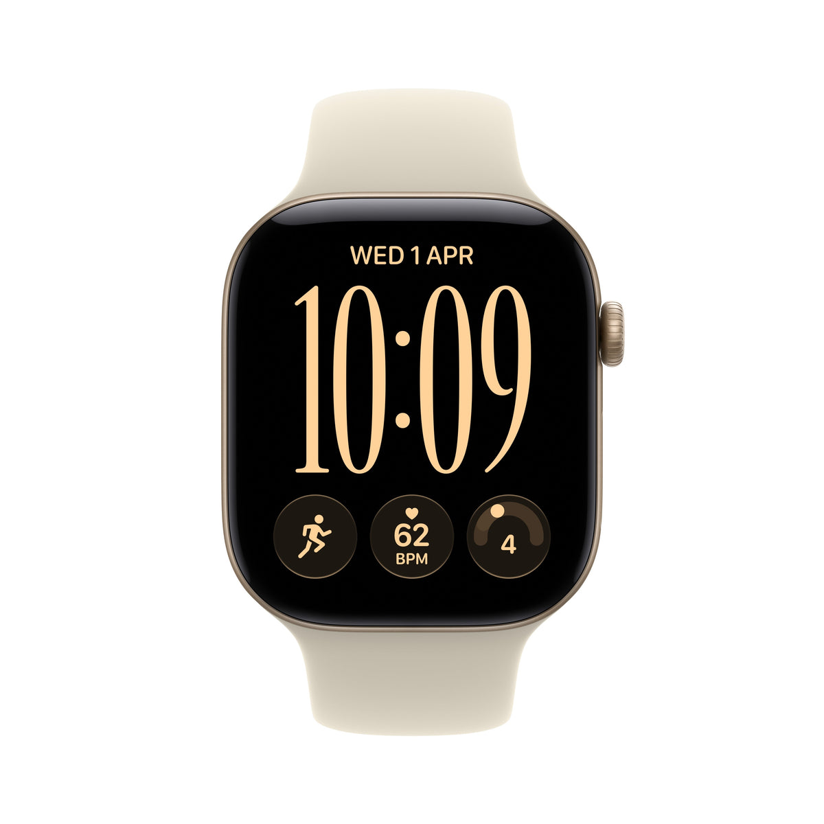 Apple Watch Series 12 Light Gold Aluminum Case with Sand Sport Band