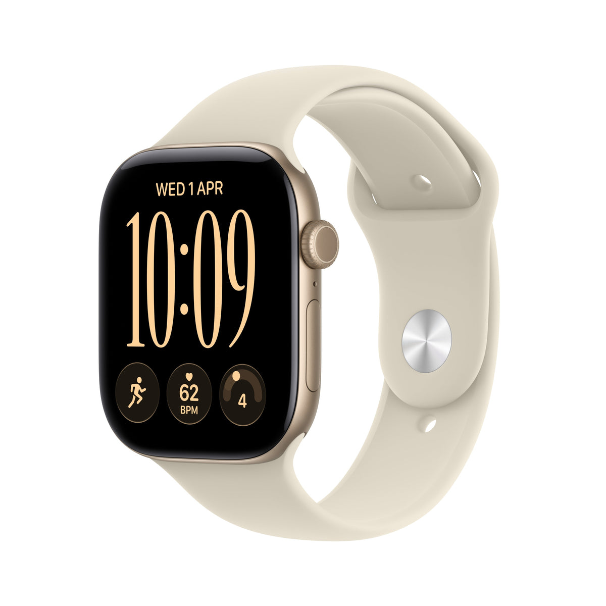 Apple Watch Series 12 Light Gold Aluminum Case with Sand Sport Band