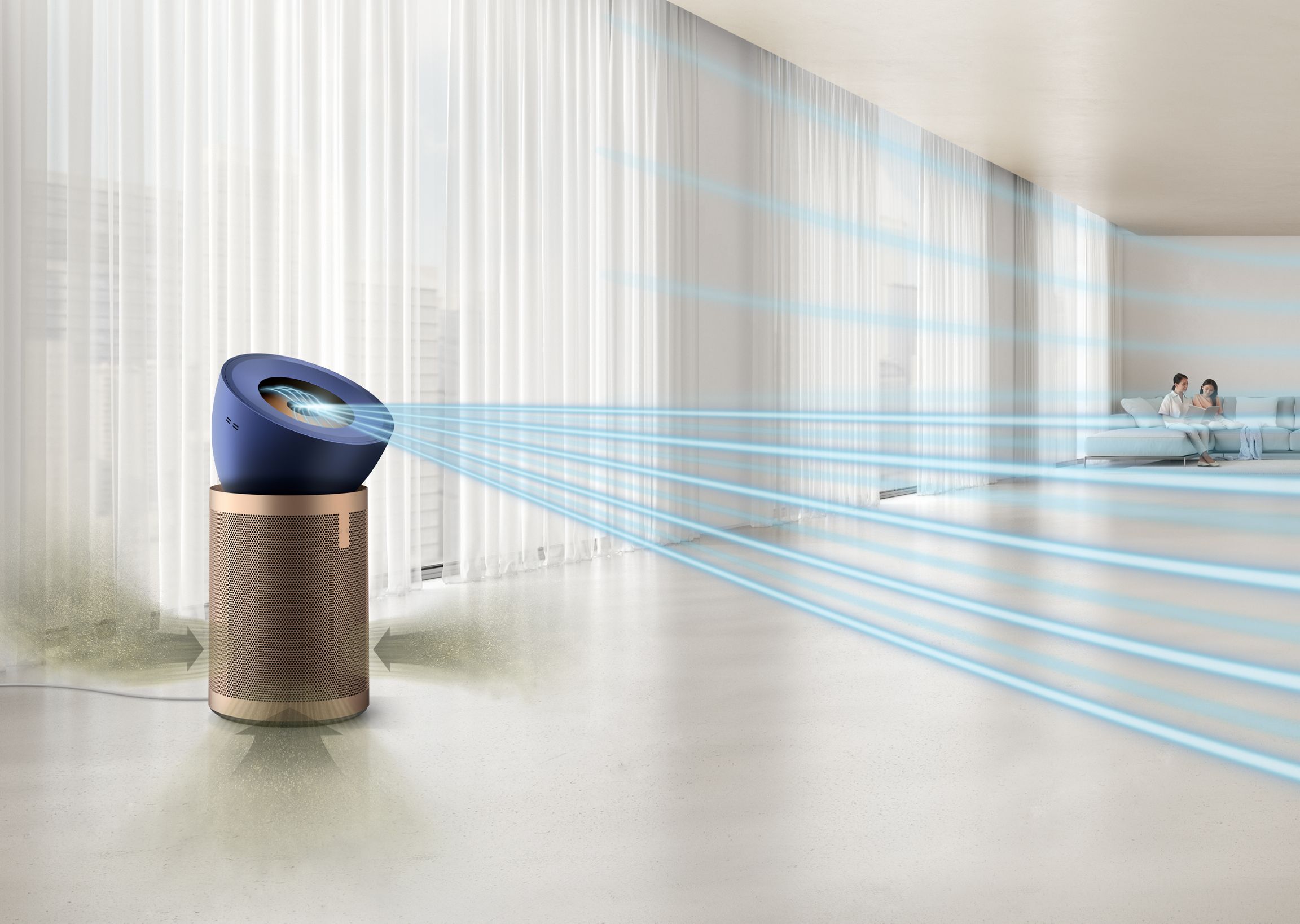 Dyson BP04 filtration in living room