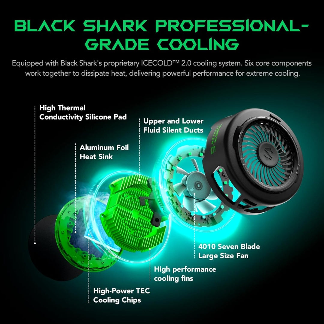 Black Shark Magnetic Cooler 6 RGB lighting