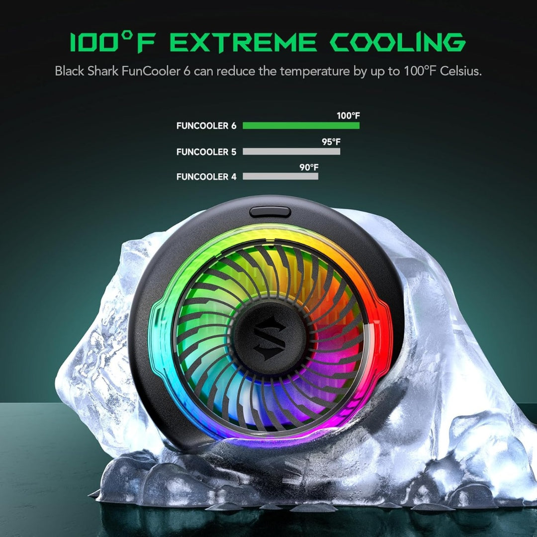 Black Shark Magnetic Cooler 6 attached to phone