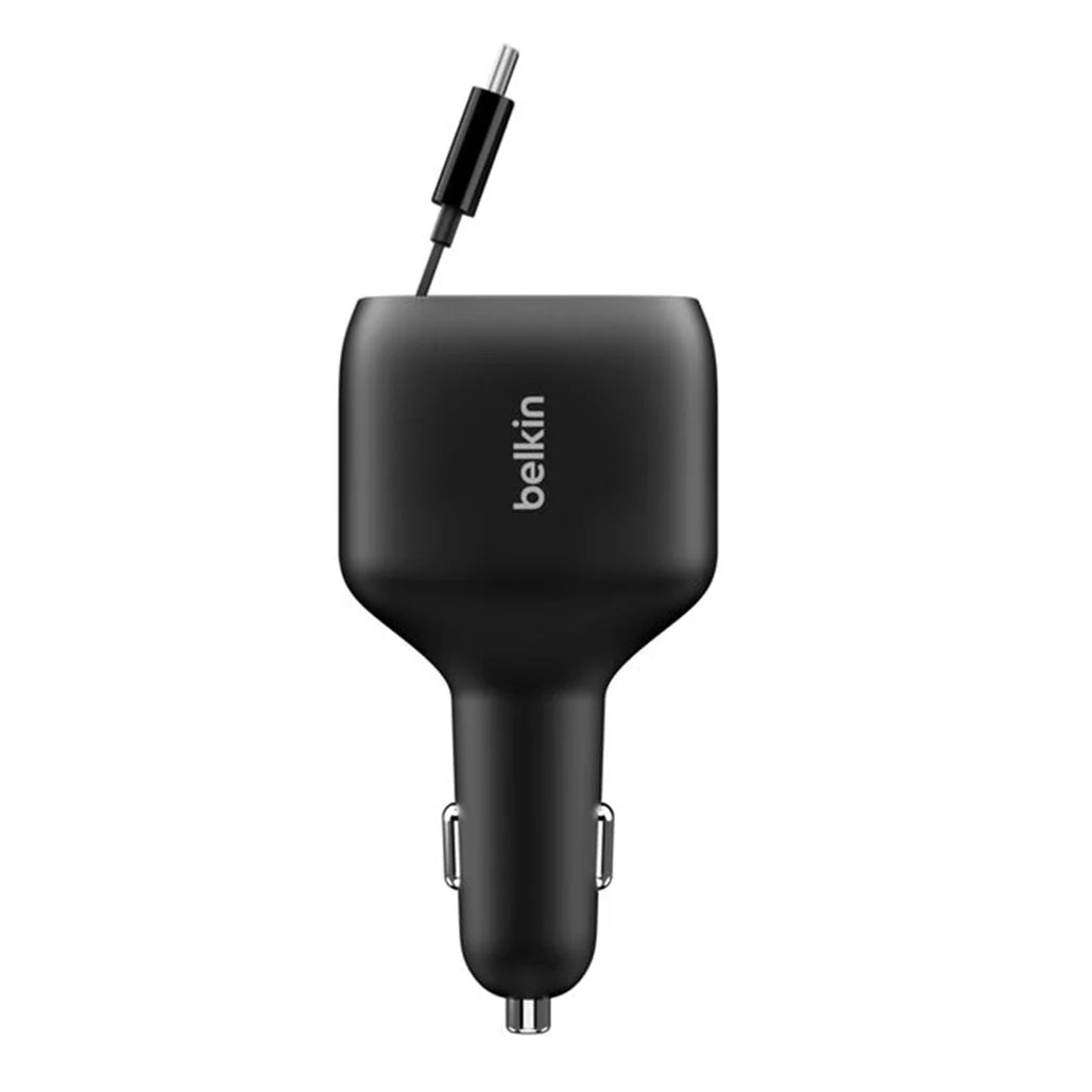 Belkin BoostCharge 75W 2 Port Retractable  Car Charger