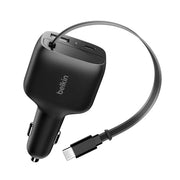 Belkin BoostCharge 75W 2 Port Retractable  Car Charger
