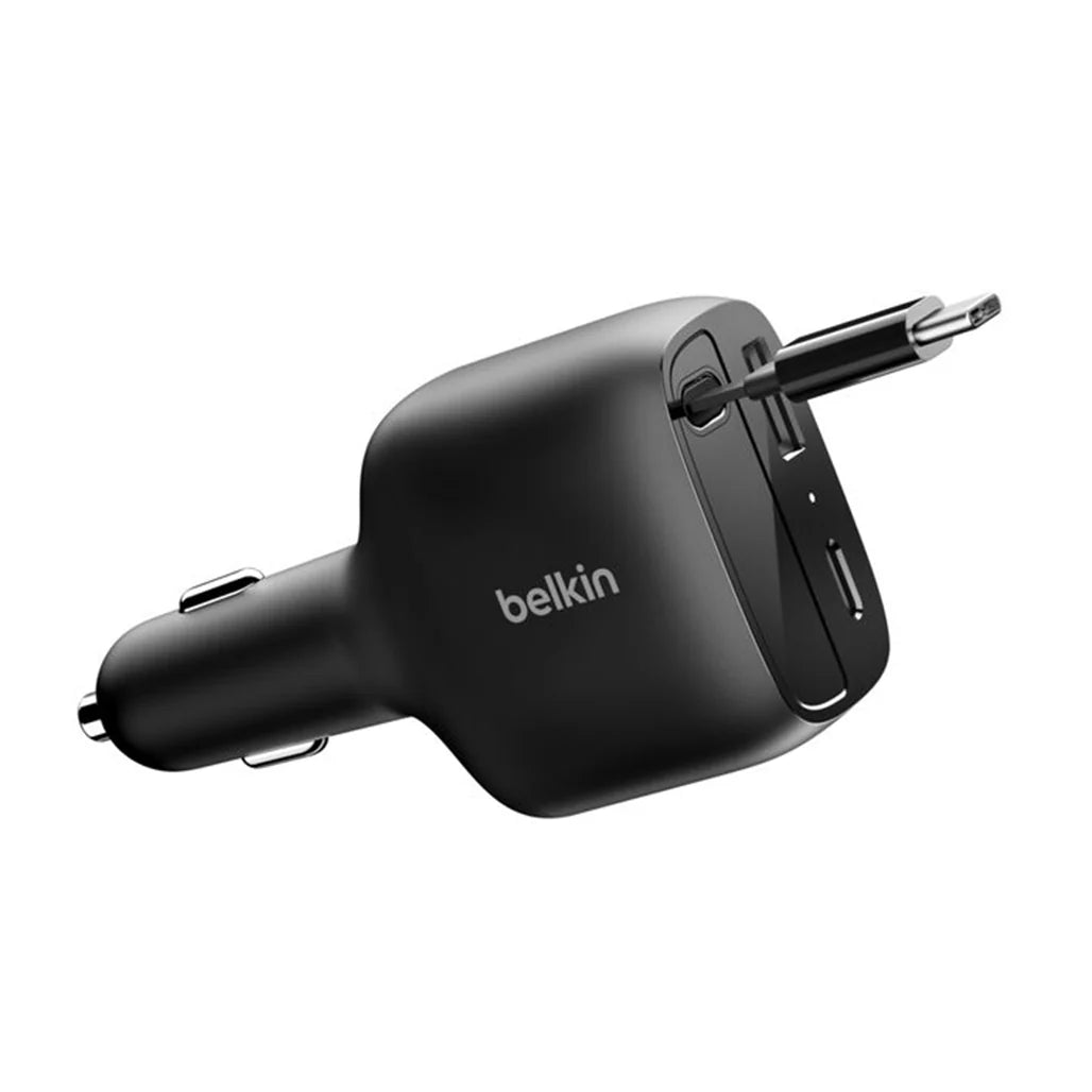 Belkin BoostCharge 75W 2 Port Retractable  Car Charger