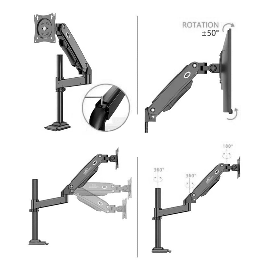 Kaloc DH100B monitor arm cable management
