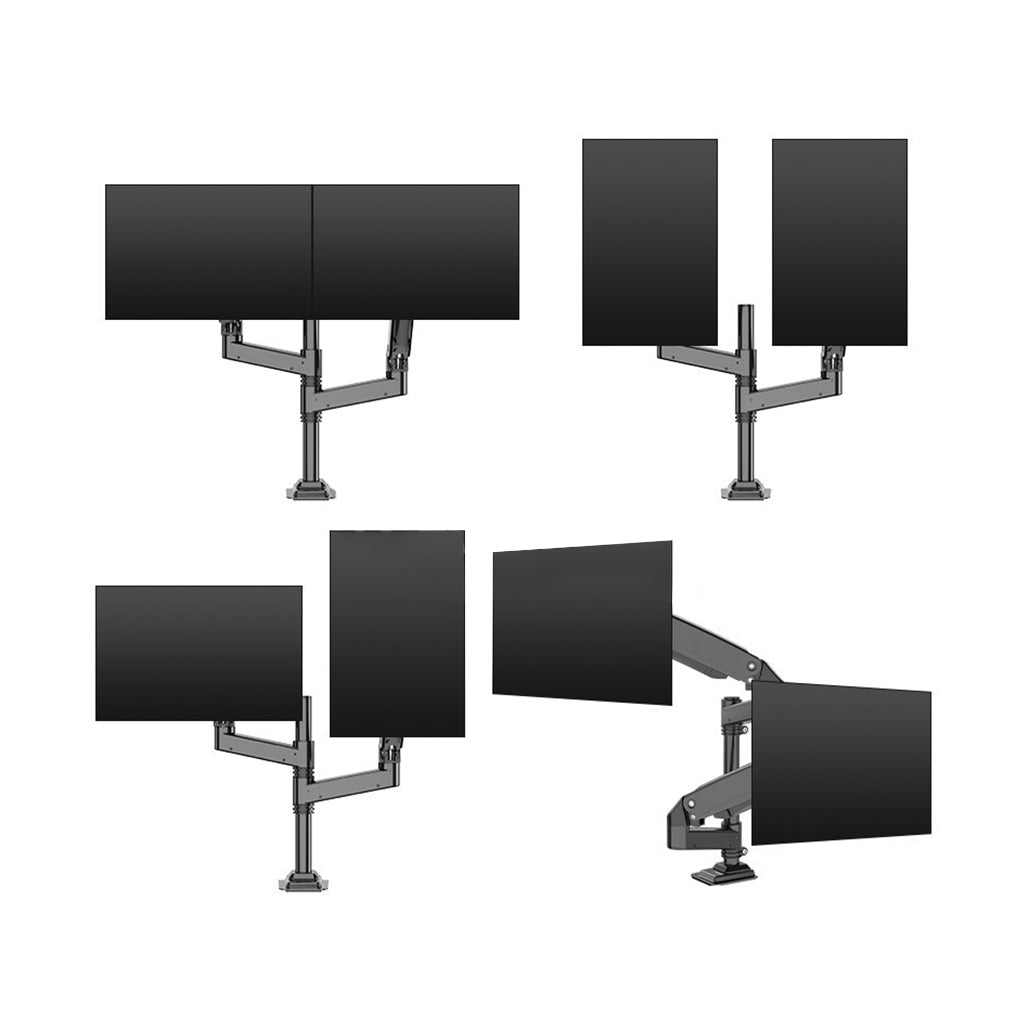 Kaloc DH200B monitor arm mounted view