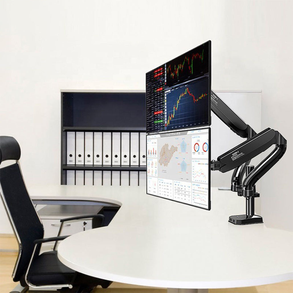 Kaloc DS90-2 monitor arm cable management