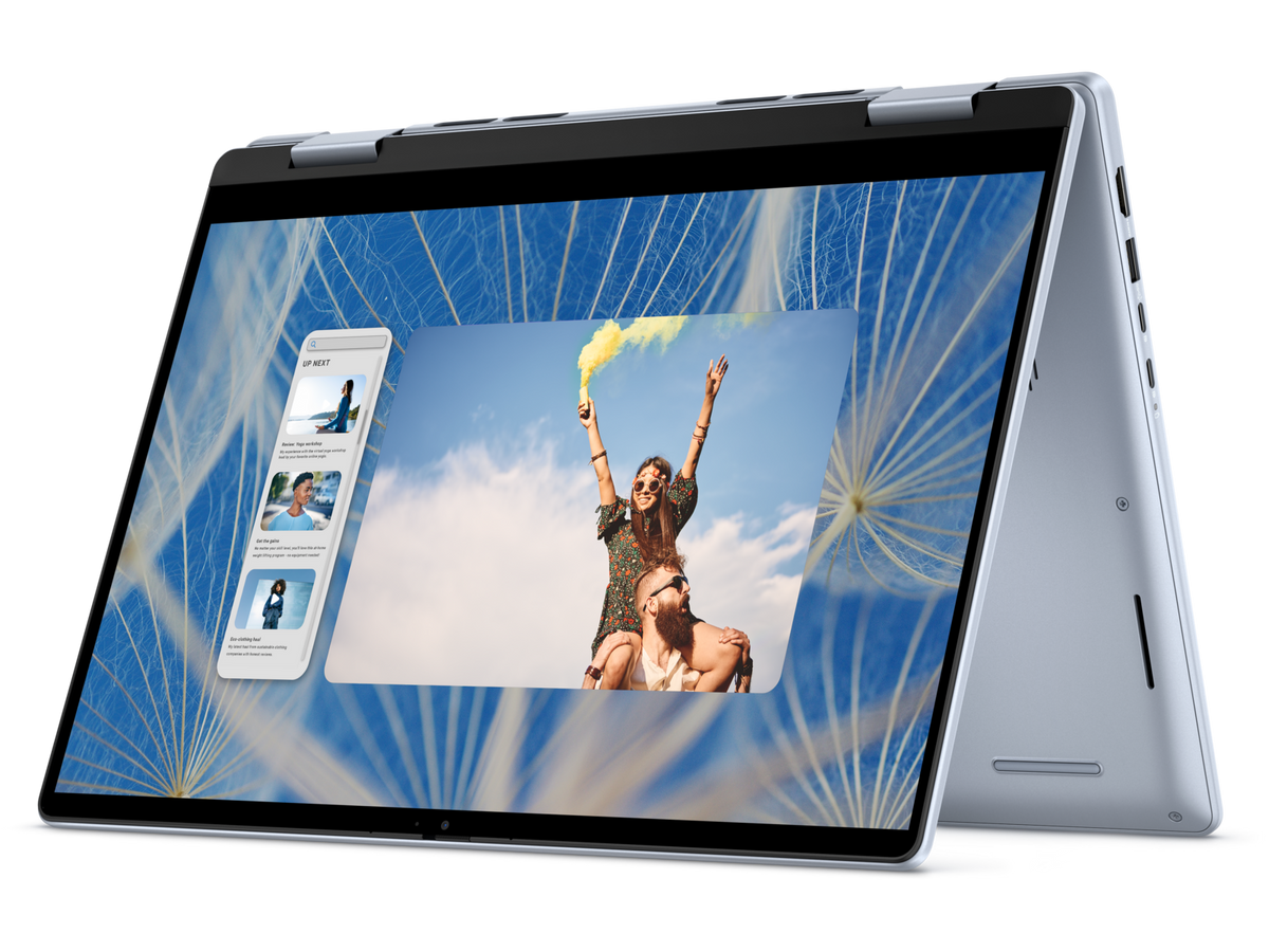 Dell Inspiron 14 7440 2-in-1 I7440-5647BLU-PUS Ice Blue tent mode angle