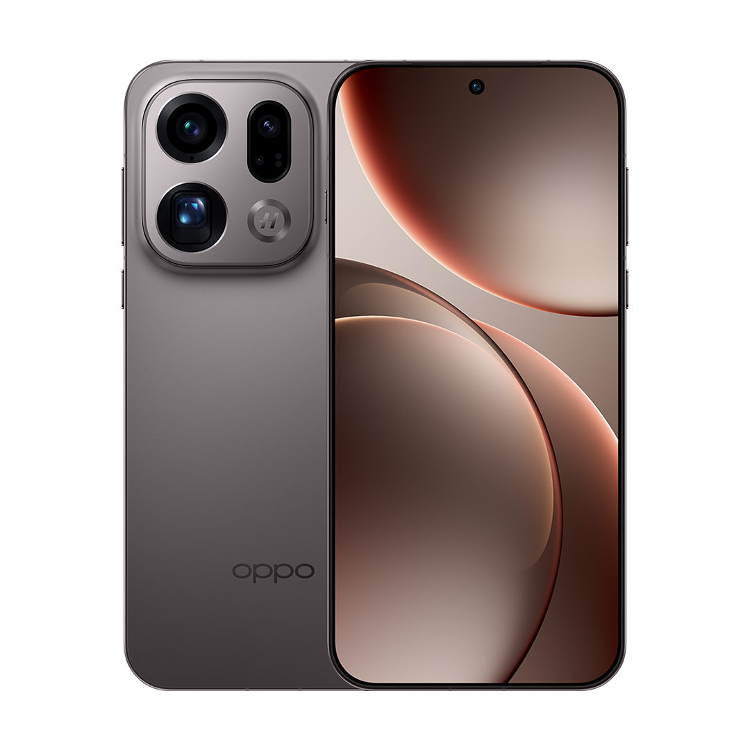 OPPO Find X9 Pro - Titanium Charcoal front and back