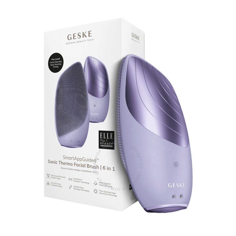 GESKE Sonic Thermo Facial Brush 6-in-1 - Purple