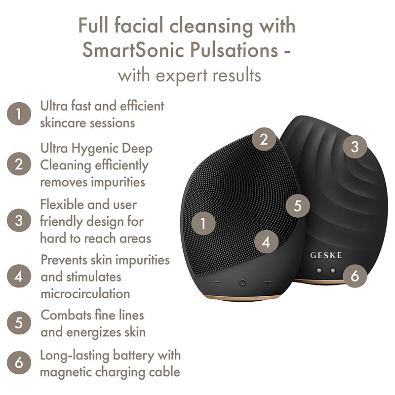 GESKE Facial Cleansing Sonic Brush 5-in-1 - Gray