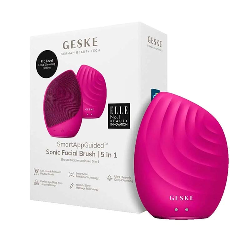 GESKE Facial Cleansing Sonic Brush 5-in-1 - Magenta