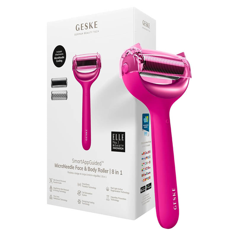GESKE MicroNeedle Face & Body Roller 8-in-1 Magenta