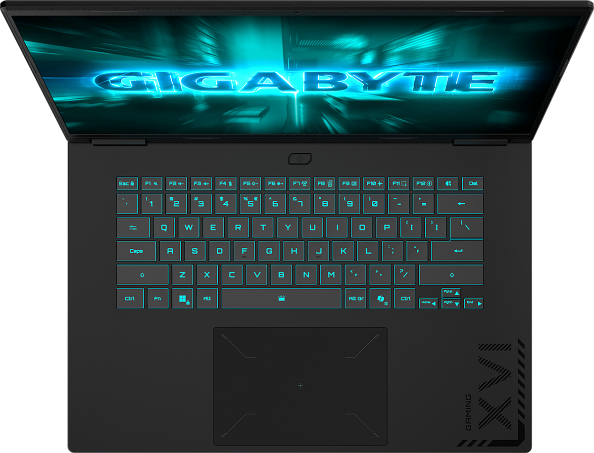 GIGABYTE GAMING A16 CWHI3US864SH keyboard view