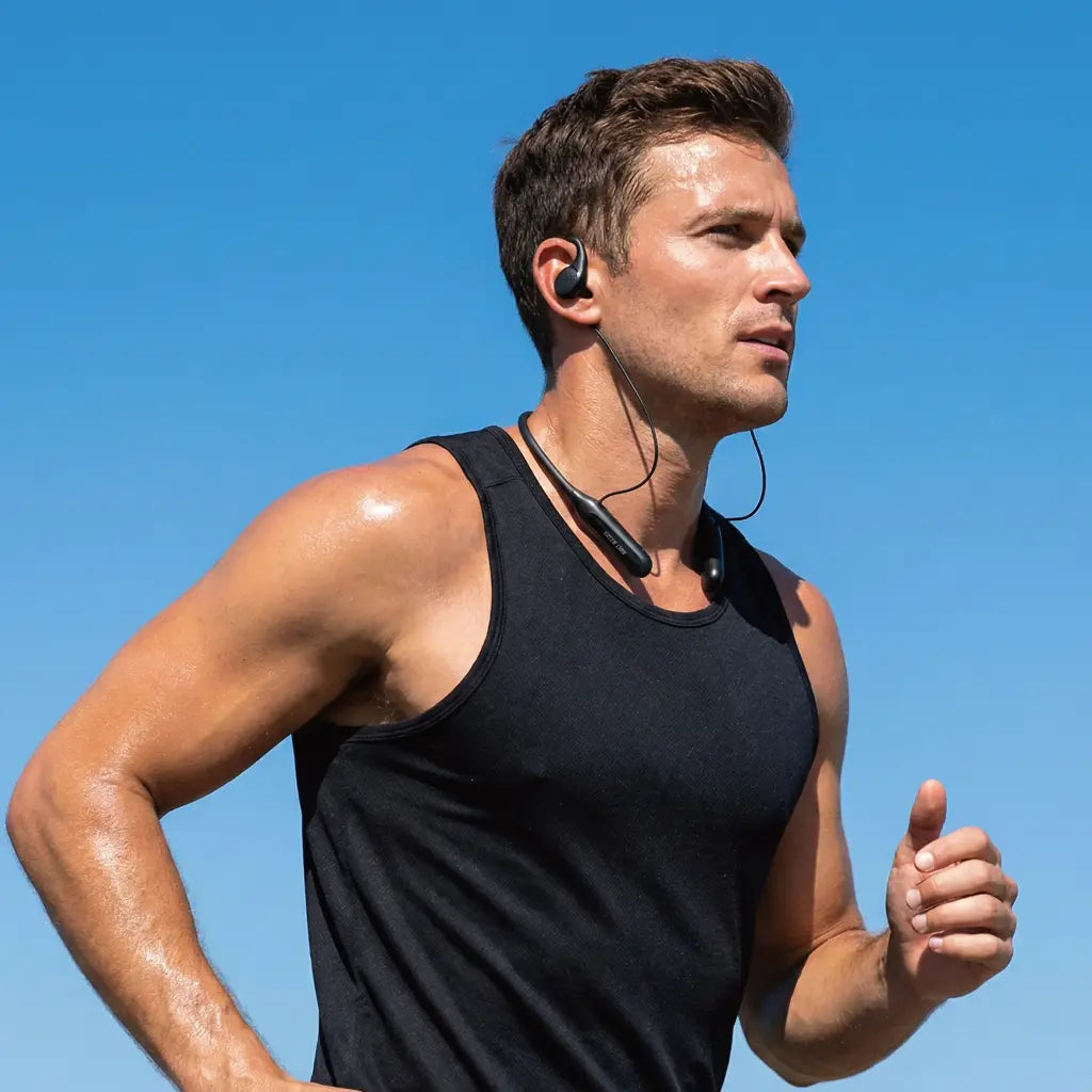 Green Lion Spirit Open-Ear Neckband - Black