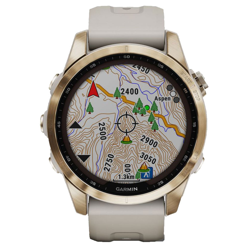 Garmin fenix 7S Sapphire Solar Cream Gold