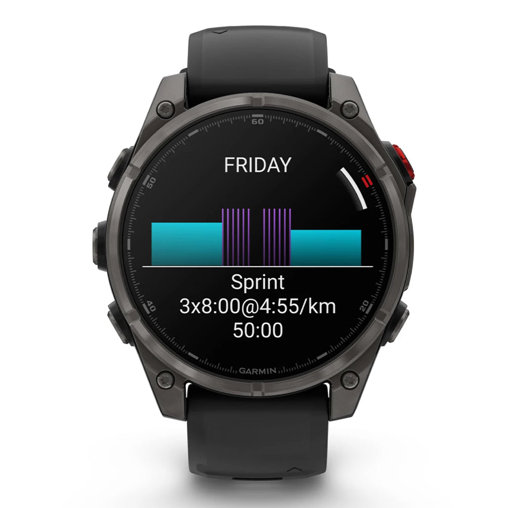 Garmin fenix 8 Pro 47mm AMOLED Smartwatch - Carbon Gray DLC Titanium