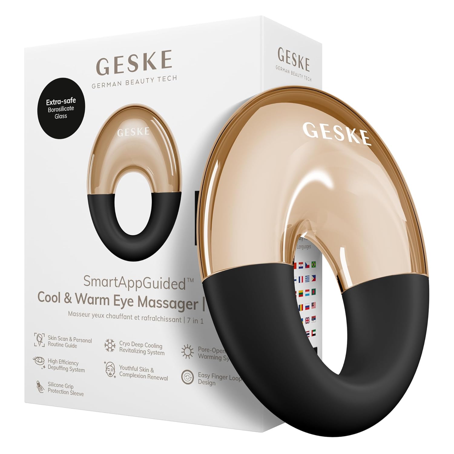GESKE Cool & Warm Eye Massager 7-in-1 - Gray