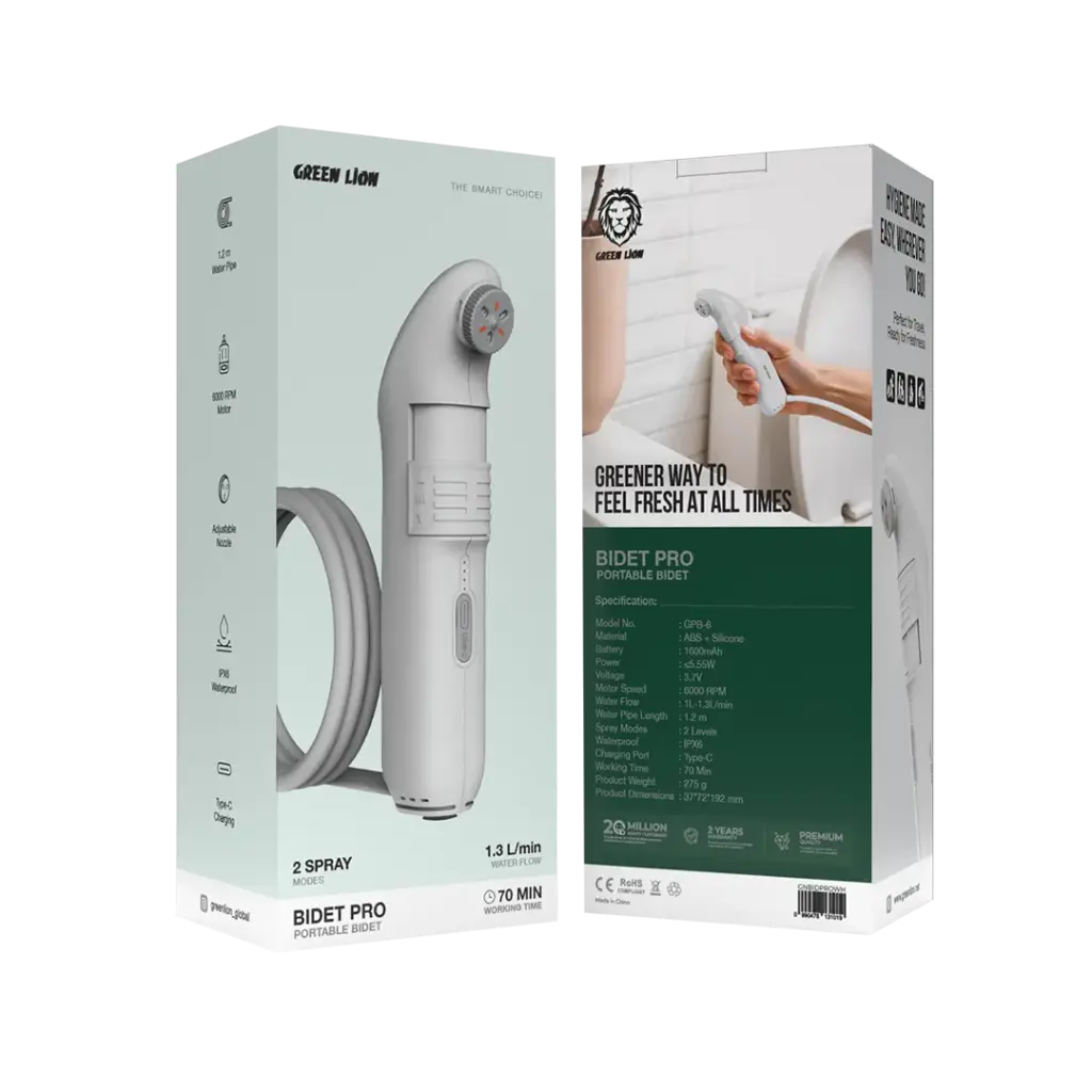 Green Lion Bidet Pro Portable Bidet White packaging
