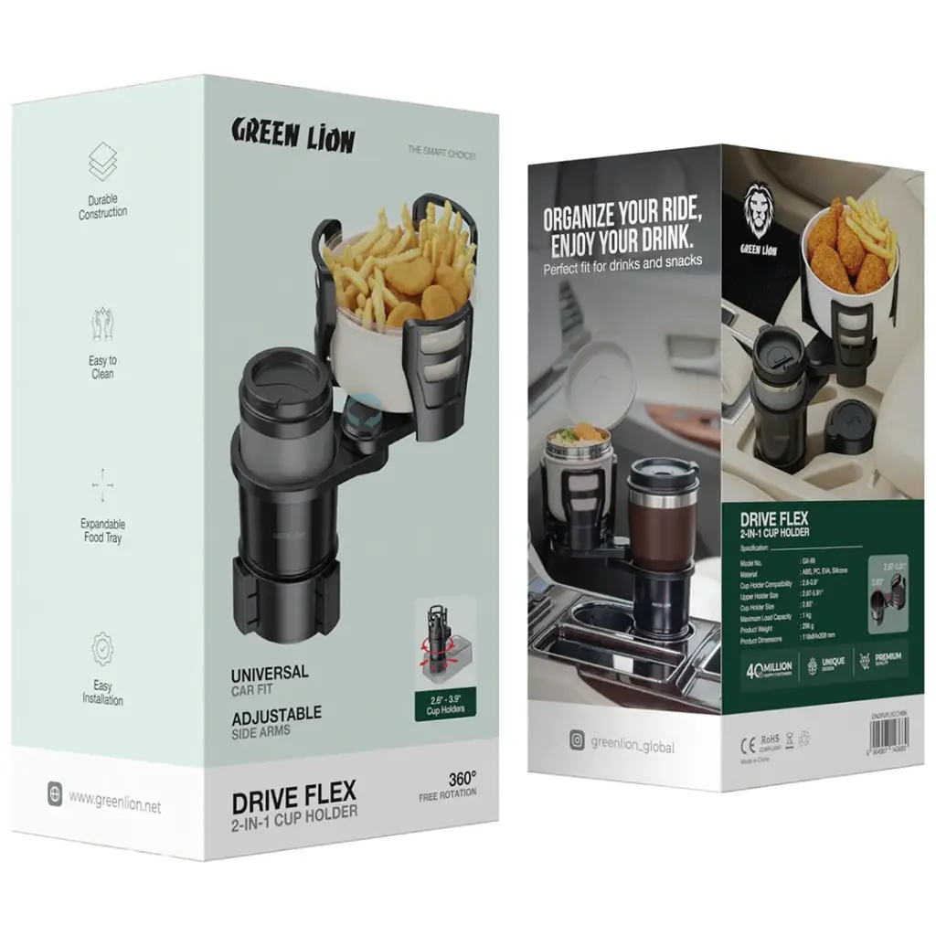 Green Lion Drive Flex cup holder details