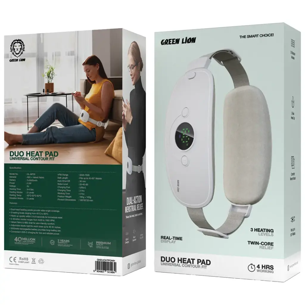 Green Lion Duo heat pad wearable heating belt