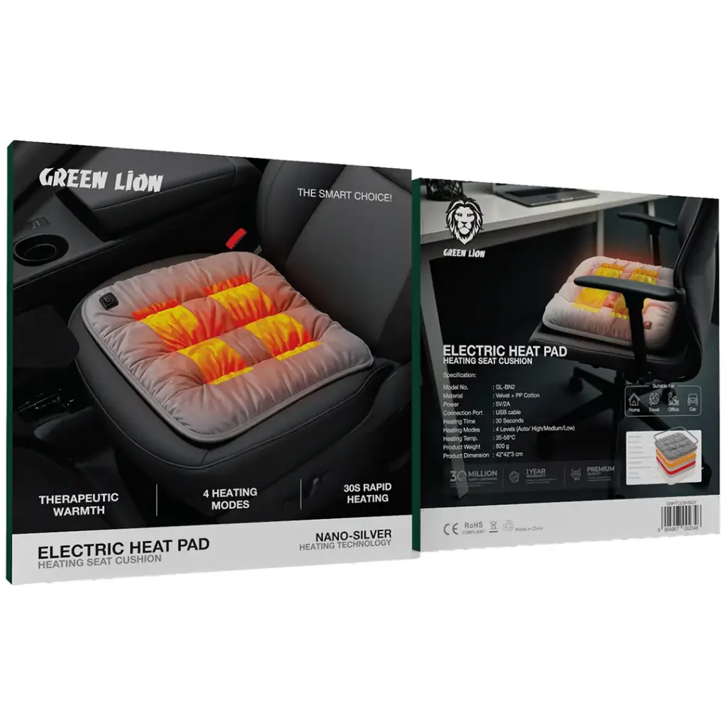Green Lion heating seat cushion details