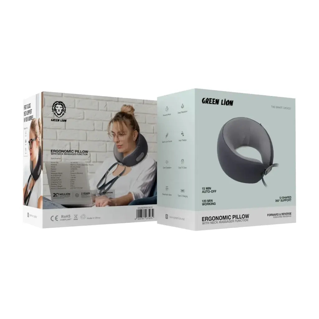 Green Lion ergonomic pillow gray