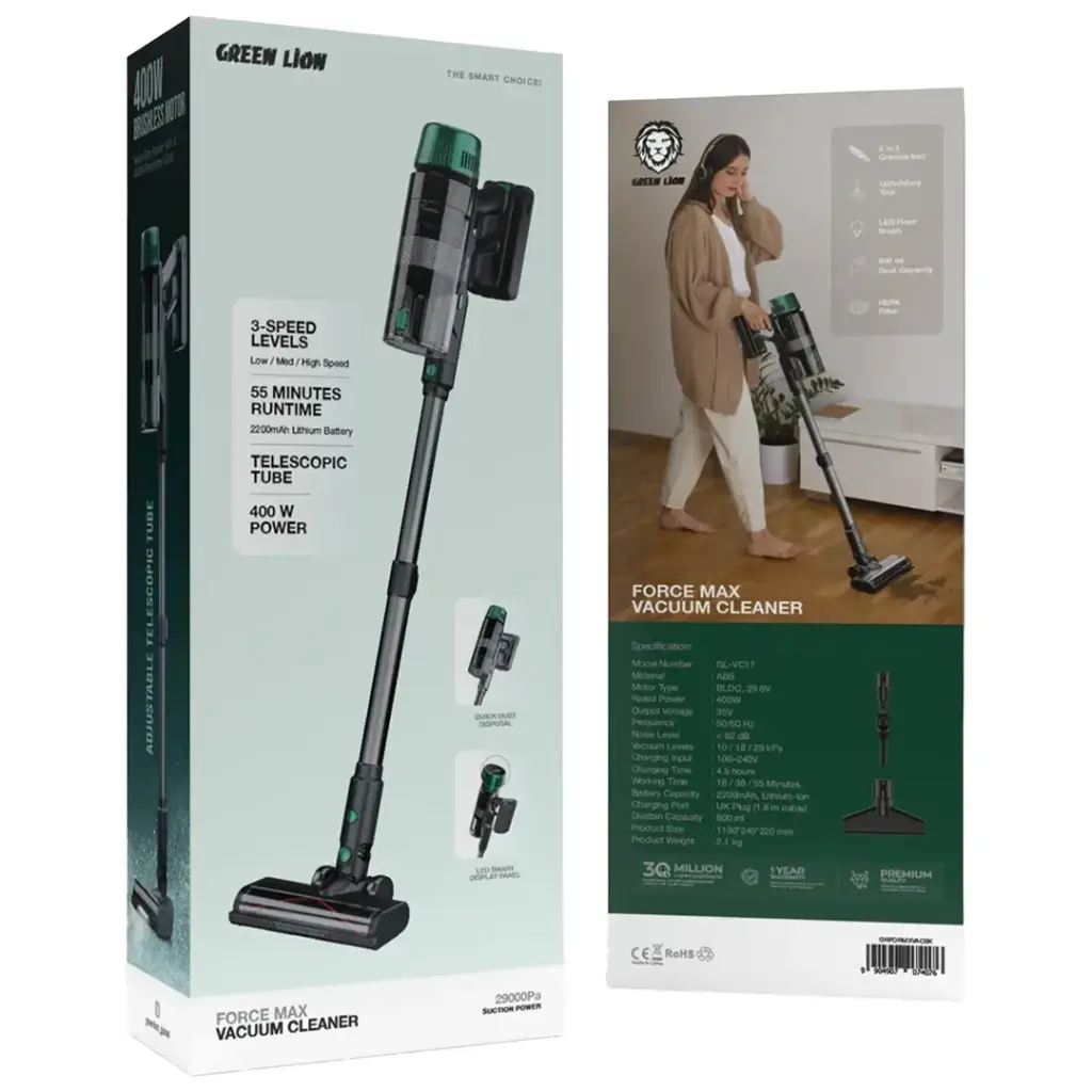 Green Lion Force Max cordless vacuum