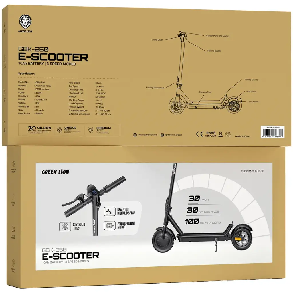 Green Lion GBK-250 e-scooter details