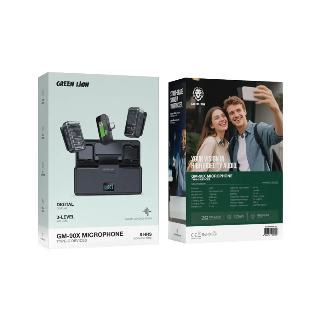 Green Lion GM-90X Type-C Microphone - Black